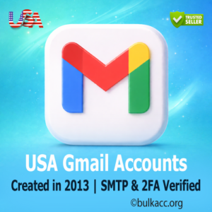 USA Gmail Accounts | Created in 2013 – SMS & 2FA Verified | SMTP (App Password) Enabled