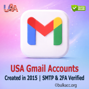 USA Gmail Accounts | Created in 2015 – SMS & 2FA Verified | SMTP (App Password) Enabled