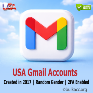USA Gmail Accounts | Created in 2017 | Random Gender | 2FA Enabled