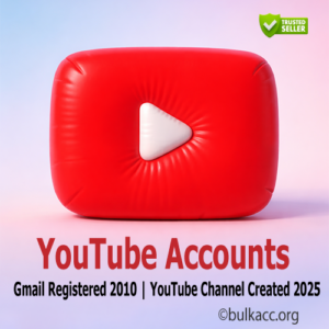 YouTube Accounts | Gmail Registered 2010 | YouTube Channel Created 2025 | SMS Verified | 2FA Enabled