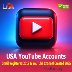 USA YouTube Accounts | Gmail Registered 2018 & YouTube Channel Created 2025 | SMS Verified | 2FA Enabled