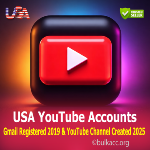 USA YouTube Accounts | Gmail Registered 2019 & YouTube Channel Created 2025 | SMS Verified | 2FA Enabled