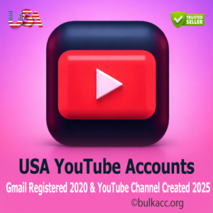 USA YouTube Accounts | Gmail Registered 2020 & YouTube Channel Created 2025 | SMS Verified | 2FA Enabled
