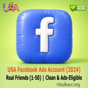 USA Facebook Ads Account (2024) | Real Friends (1-50) | Clean & Ads-Eligible