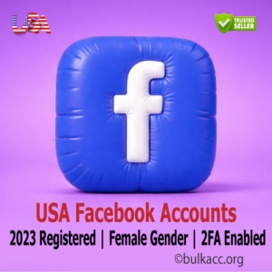 USA Facebook Accounts | PVA Verified | 2023 Registered | Female Gender | 2FA Enabled