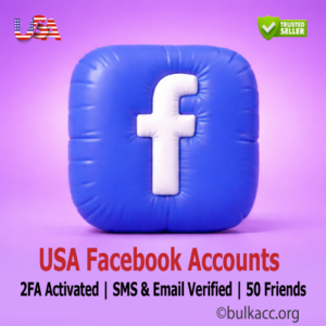 USA Facebook Accounts | Marketplace Enabled | 2FA Activated | SMS & Email Verified | 50 Friends