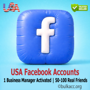 USA Facebook Accounts | 1 Business Manager Activated | 50-100 Real Friends | Email Verified