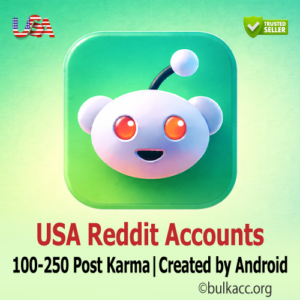 USA Reddit Accounts | 100-250 Post Karma | Created by Android