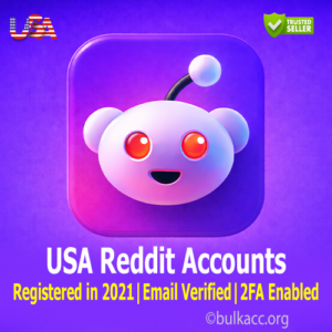 USA Reddit Accounts | Registered in 2021 | Email Verified | 2FA Enabled