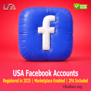 USA Facebook Accounts | Registered in 2025 | Marketplace Enabled | 2FA Included