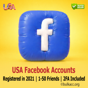 USA Facebook Accounts | Registered in 2021 | 1-50 Friends | 2FA Included