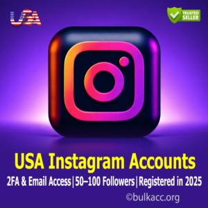 USA Instagram Accounts | 2FA & Email Access | Profile Pic + 3 Posts | 50–100 Followers | Registered in 2025