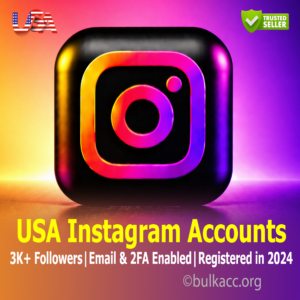 USA Instagram Accounts | 3K+ Followers | Email & 2FA Enabled | Registered in 2024