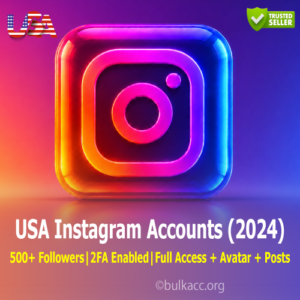 USA Instagram Accounts 2024 | 500+ Followers | 2FA Enabled | Full Access + Avatar + Posts