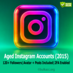 Instagram Accounts | 2015 Aged Profiles | 120+ Followers | Global IP Mix | Avatar + Posts Included | 2FA Enabled 
