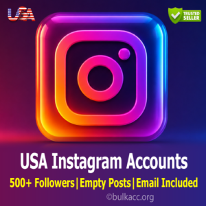 USA Instagram Accounts | 500+ Followers | Empty Posts | Add Your Own Model Photos | Email Included