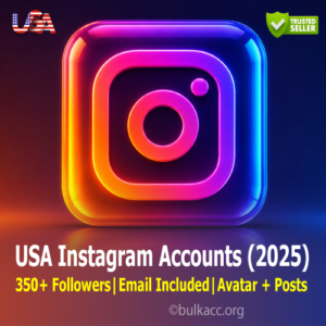 USA Instagram Accounts | 350+ Followers | Email Included | Avatar + Posts | Registered in 2025