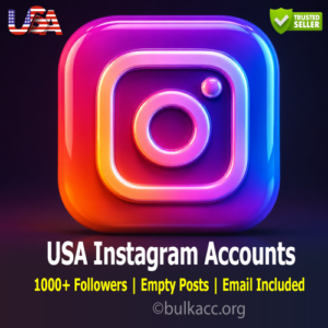 USA Instagram Accounts | 1000+ Followers | Empty Posts | Add Your Own Model Photos | Email Included