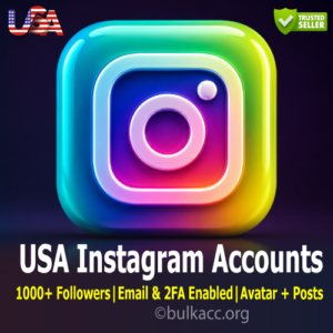 USA Instagram Accounts | 1000+ Followers | Email Included | 2FA Enabled | Avatar + Posts