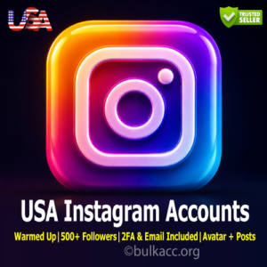 USA Instagram Accounts | Warmed Up | 500+ Followers | 2FA & Email Included | Avatar + Posts